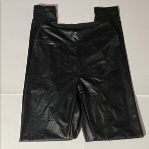 Offline by Aerie Leggings Hi-Rise Long Inseam Medium Tall Black Vegan Leather